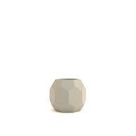 Geometric gray vase on a white background