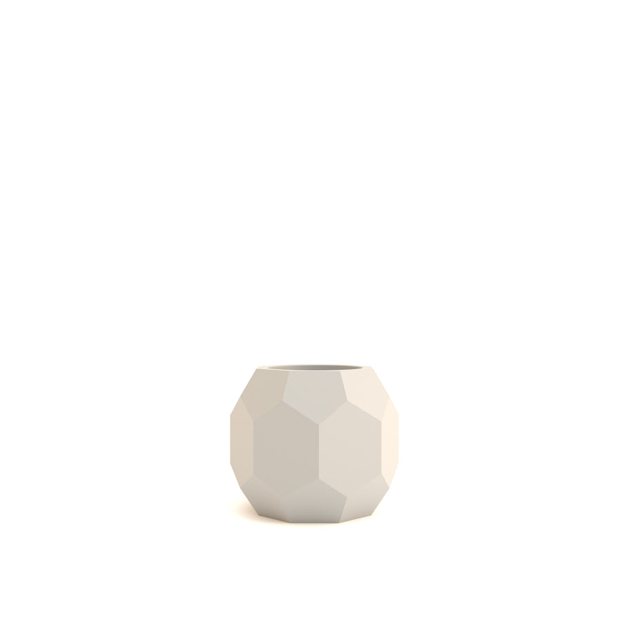 Geometrically shaped vase on a white background