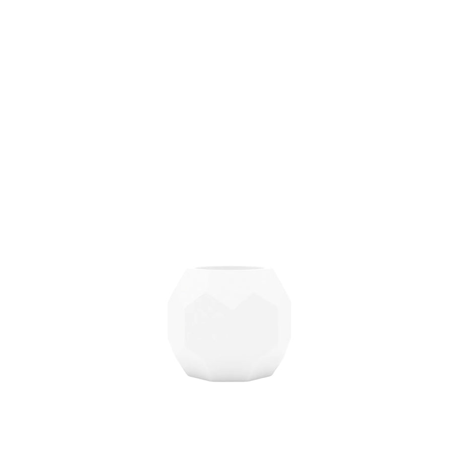 White ceramic pot on a white background
