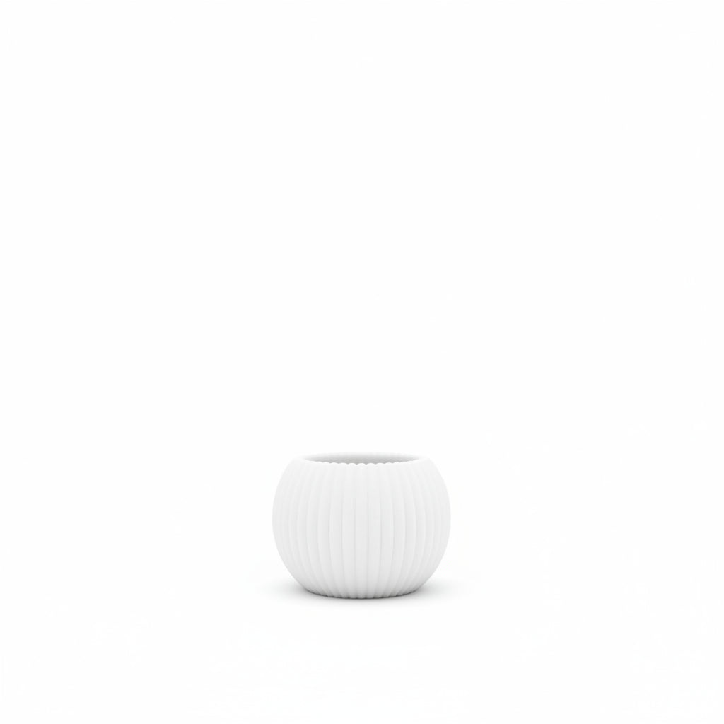White ceramic pot on a white background