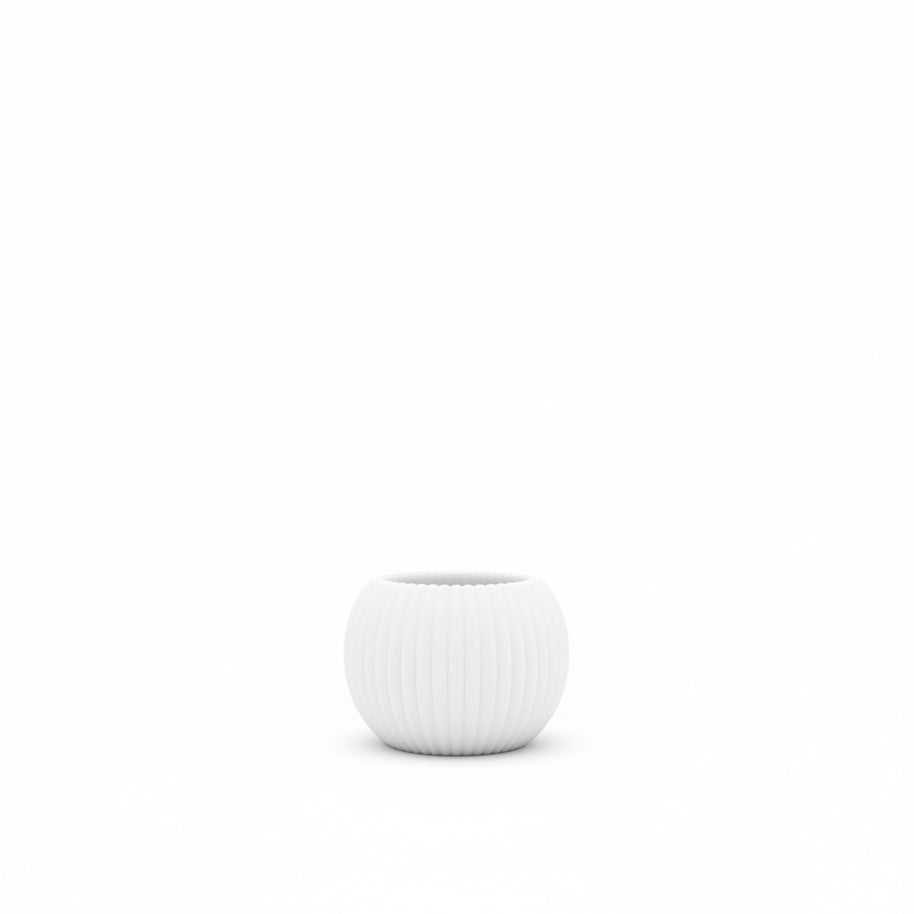 White ceramic pot on a white background
