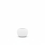 White ceramic pot on a white background