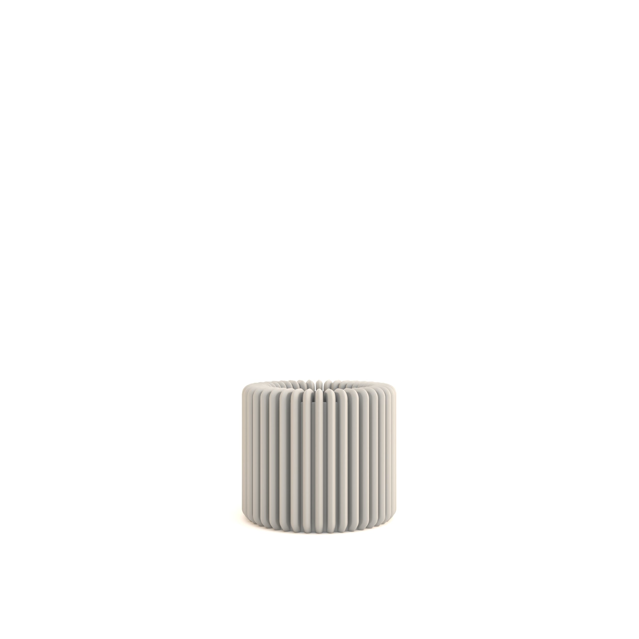 Textured cylindrical container on a white background
