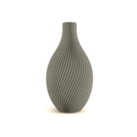 Gray textured vase on a white background