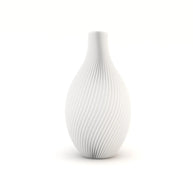 White textured vase on a white background