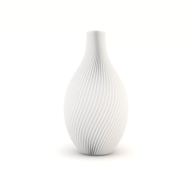 White textured vase on a white background