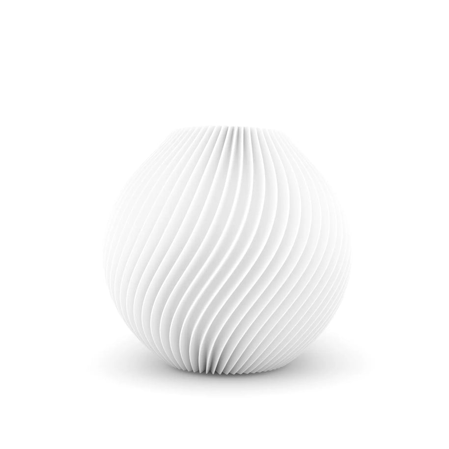 White textured vase on a white background