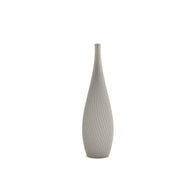 Gray textured vase on a white background