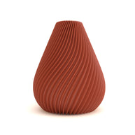 Brown textured vase on a white background