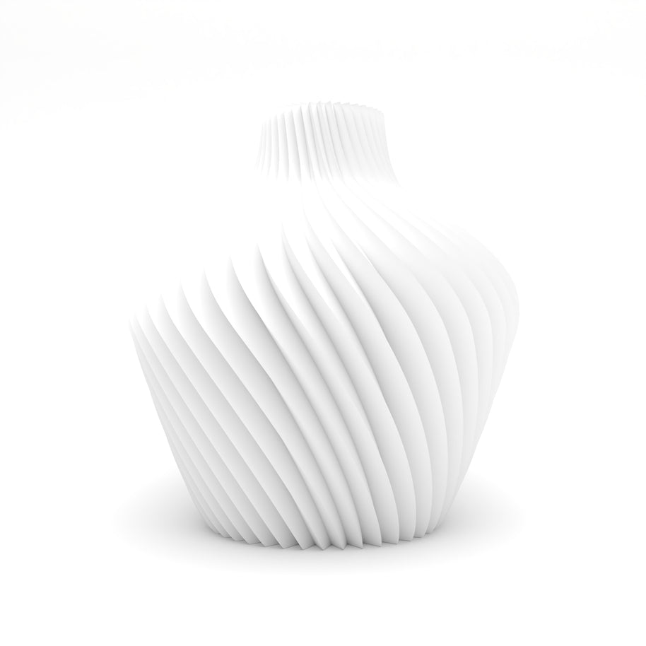 White textured vase on a white background
