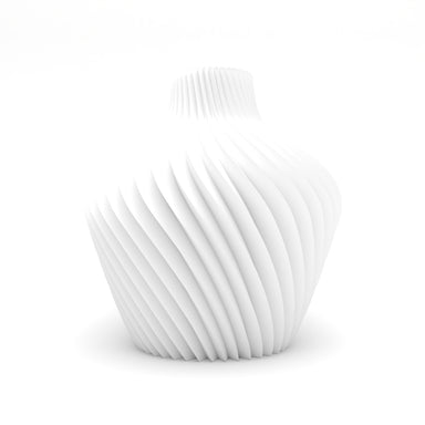 White textured vase on a white background